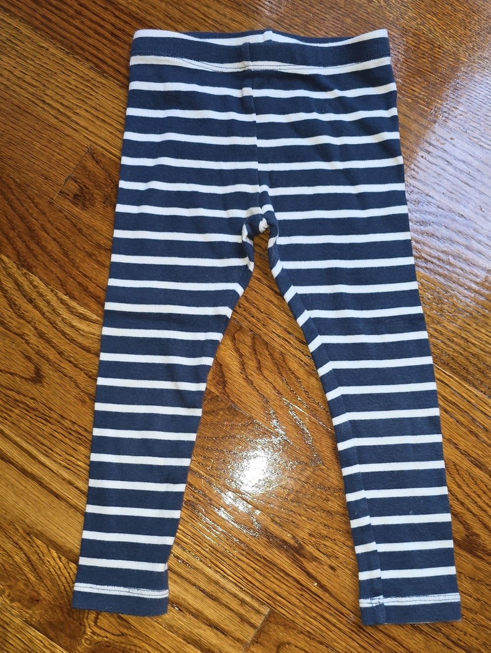 Tea Collection Navy and White Striped Leggings